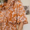 Clothing böhme | Jaslyn Floral Midi Dress In Camel