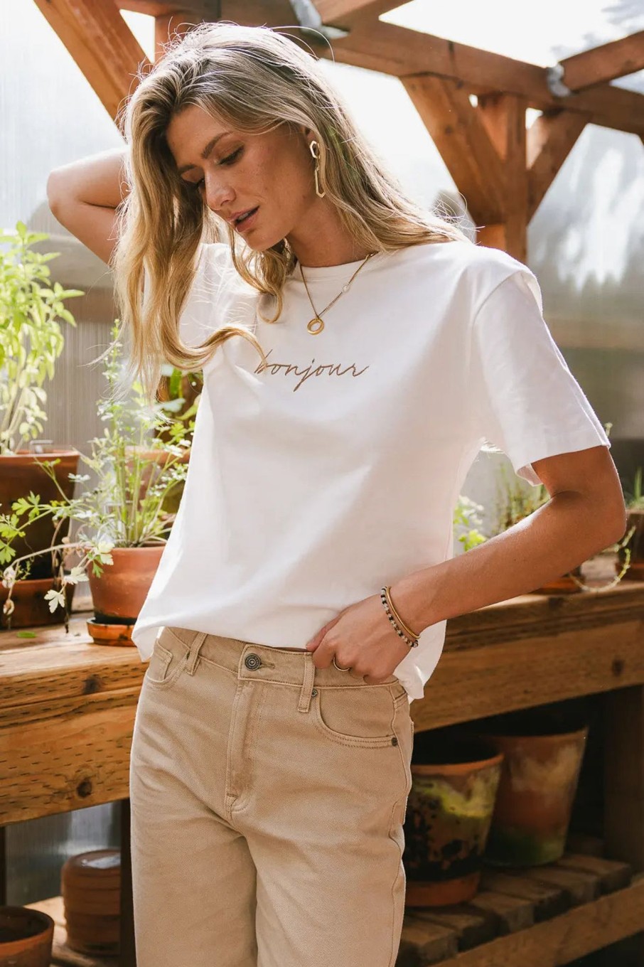 Clothing böhme | Bonjour T-Shirt White