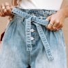 Clothing böhme | Dina Paper Bag Denim Shorts Light Wash