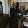 Clothing böhme | Raquel Embroidered Dress - Final Sale Black