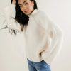 Clothing böhme | Paige Mock Neck Sweater In Off White