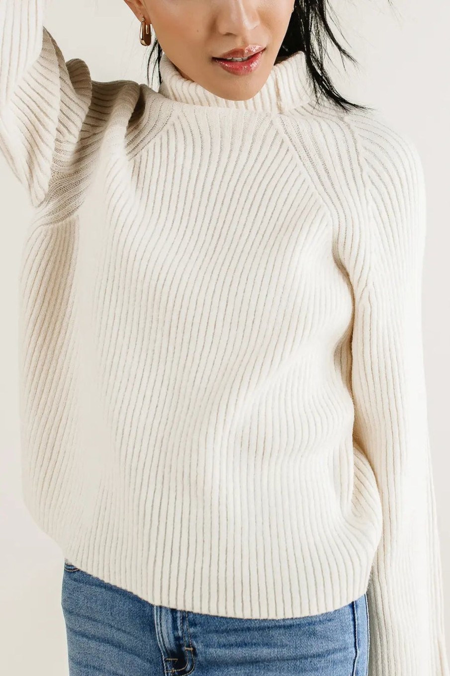 Clothing böhme | Paige Mock Neck Sweater In Off White