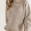 Clothing böhme | Jaya Mock Neck Sweater In Sand