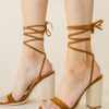 Accessories böhme | Bianca Lace Up Heel In Camel