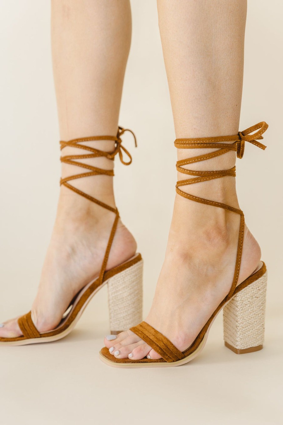 Accessories böhme | Bianca Lace Up Heel In Camel