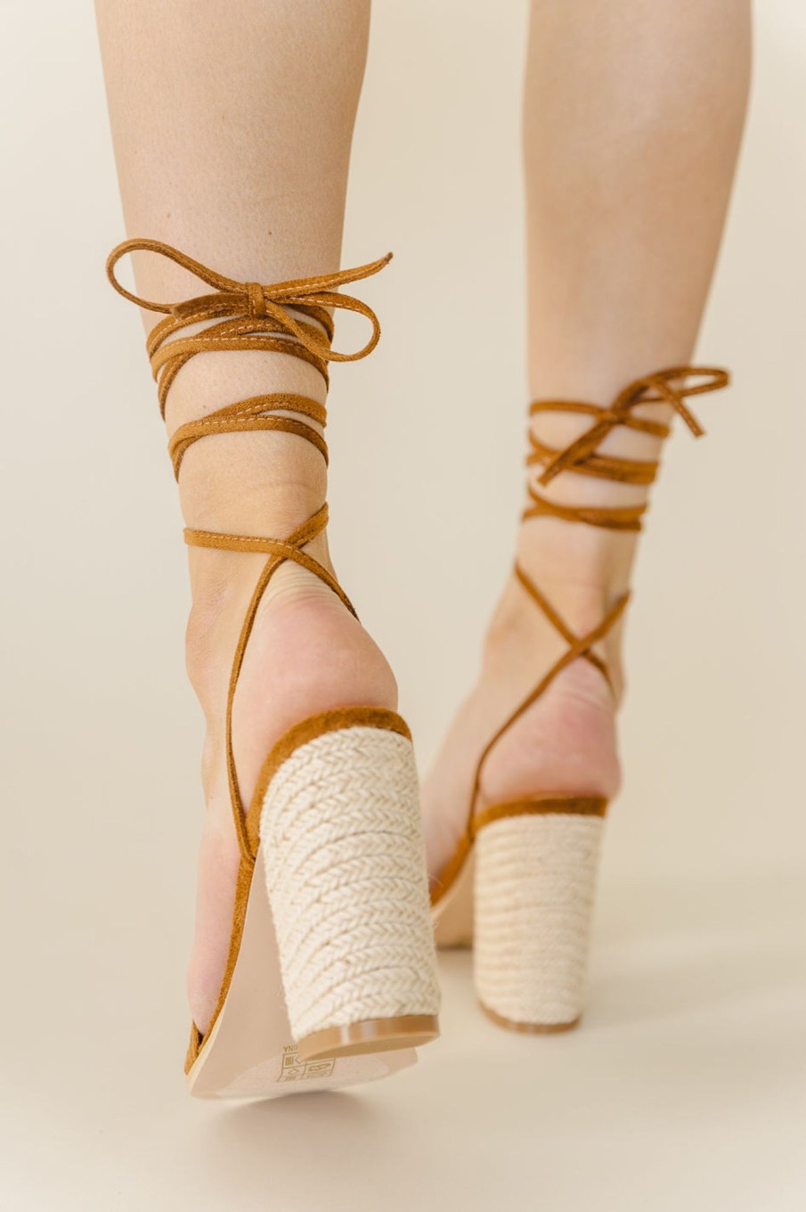 Accessories böhme | Bianca Lace Up Heel In Camel