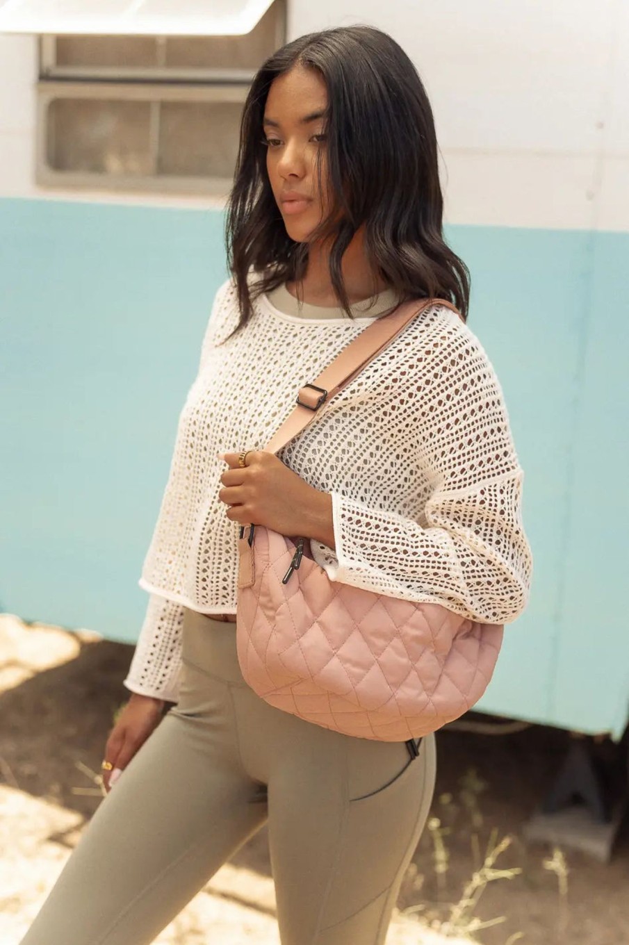 Accessories böhme | Harley Quilted Crossbody In Blush