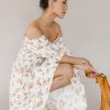 Clothing böhme | Rhett Floral Midi Dress Ivory