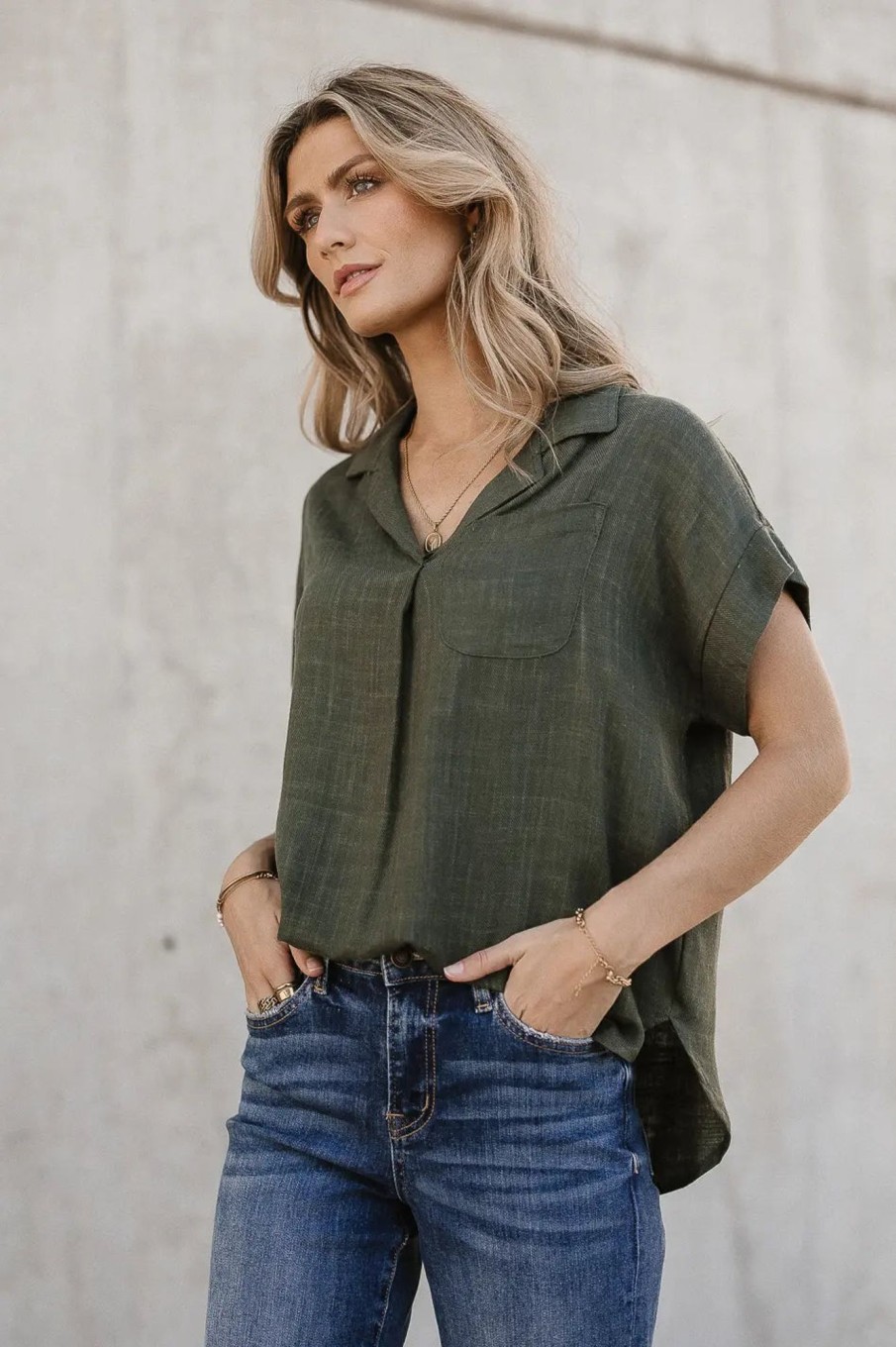 Clothing böhme | Kylar Collared Top In Green