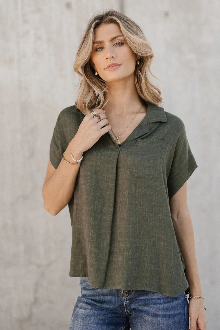 Clothing böhme | Kylar Collared Top In Green