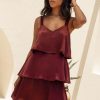 Clothing böhme | Phoebe Mini Dress Burgundy