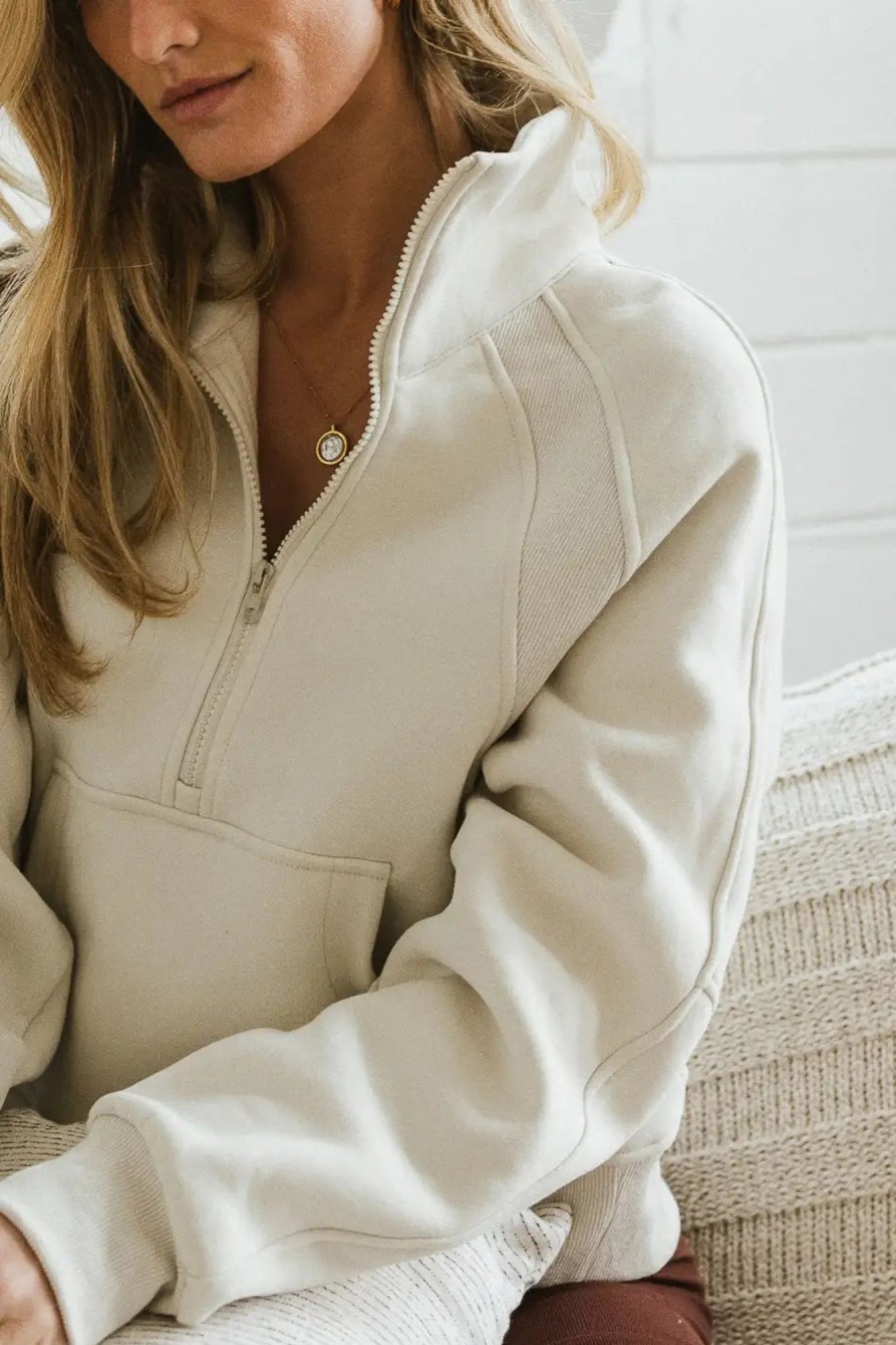 Clothing böhme | Alyssa Half Zip In Bone