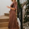 Clothing böhme | Evie Velvet Midi Dress In Mauve