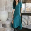 Clothing böhme | Lia Button Detail Dress In Teal