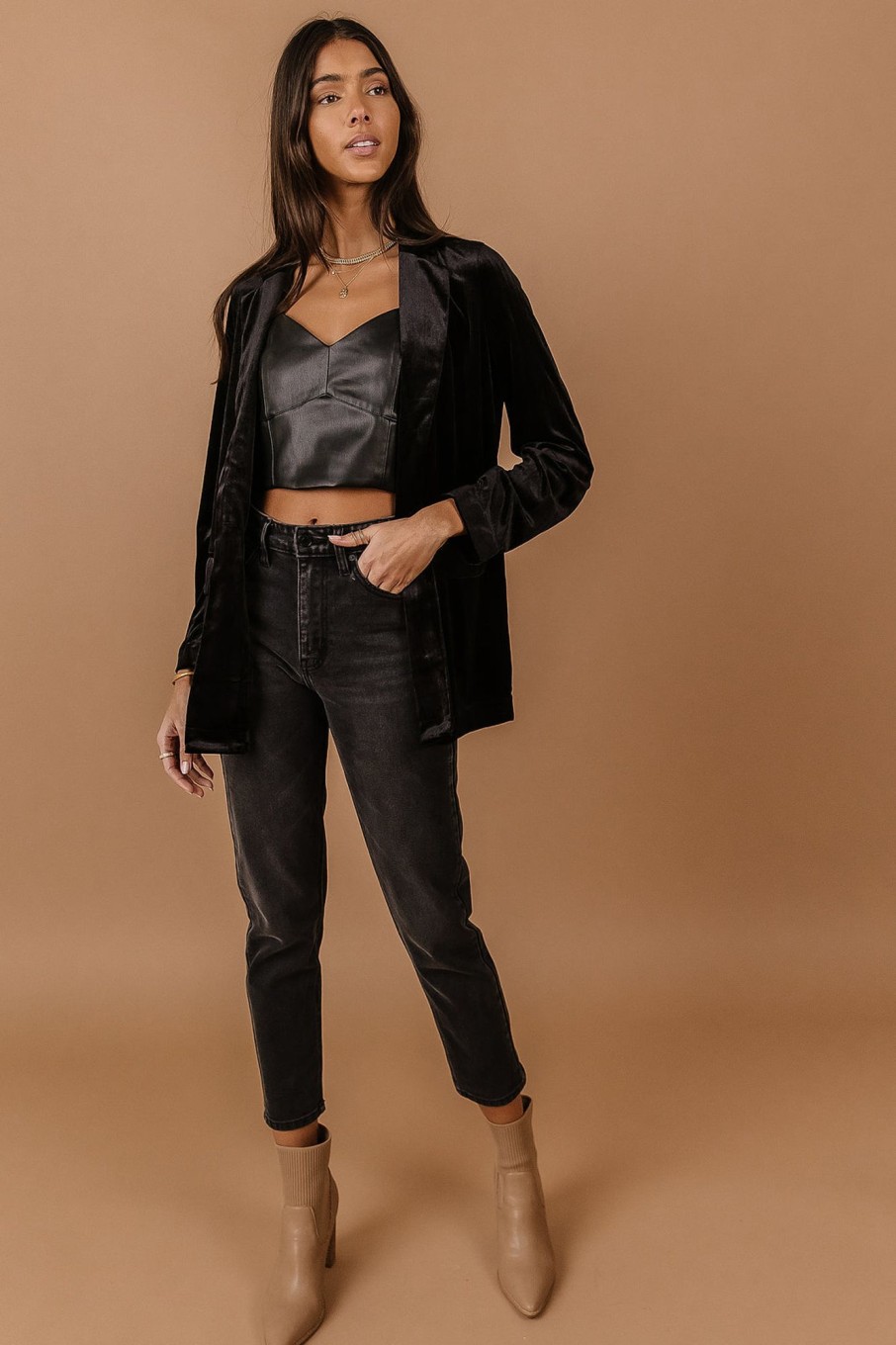 Clothing böhme | Vero Moda Audrey Velvet Blazer Black