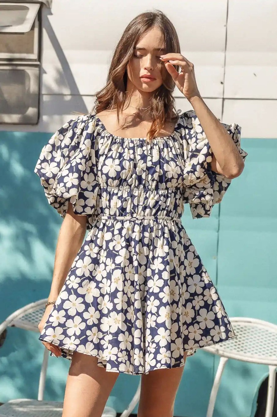 Clothing böhme | Claudia Floral Dress Navy