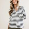 Clothing böhme | Layla Collared Striped Top White