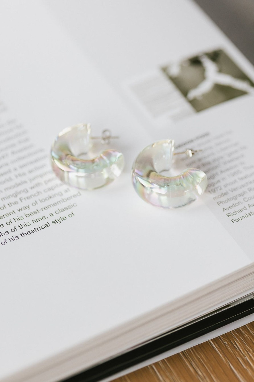 Accessories böhme | Niklaus Open Hoop Earrings In White