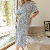 Clothing böhme | Indie Printed Midi Dress Blue