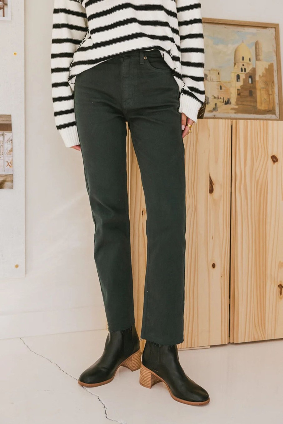 Clothing böhme | Amara Straight Leg Jeans In Emerald