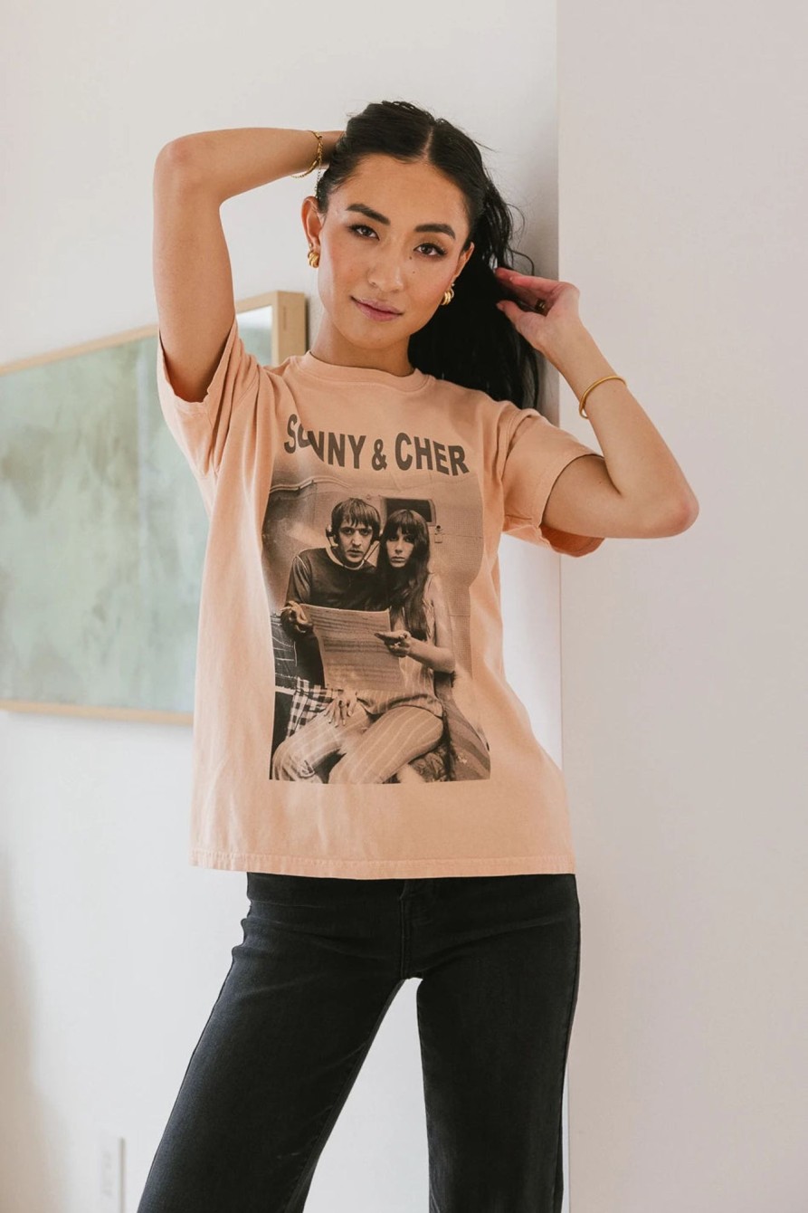 Clothing böhme | Sonny U0026 Cher Graphic Tee Peach