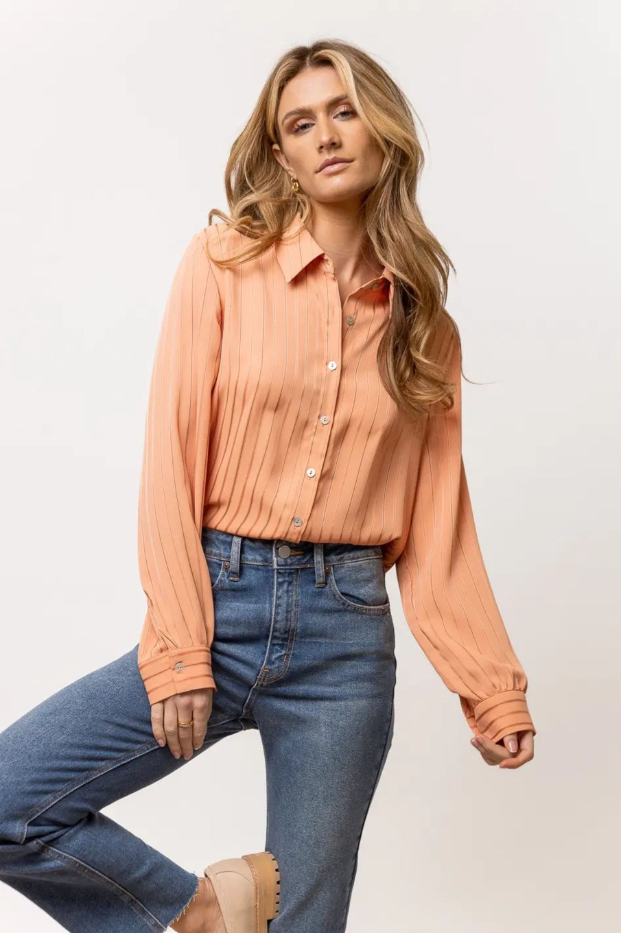 Clothing böhme | Loren Button Up In Coral