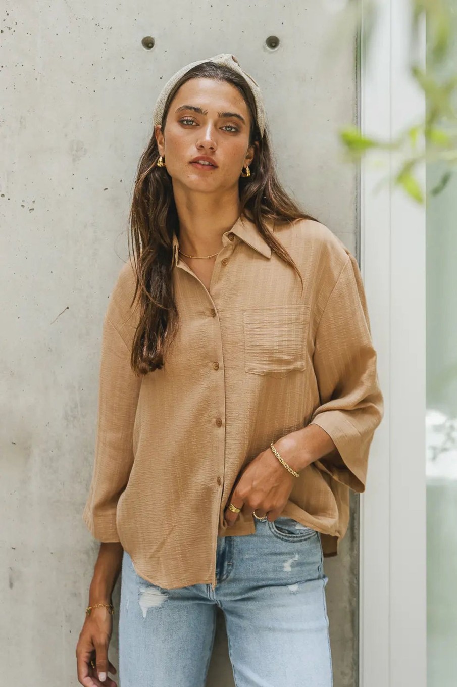 Clothing böhme | Alex Button Up In Camel