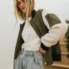 Clothing böhme | Catching Feelings Bomber Jacket In Olive