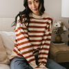 Clothing böhme | Liliana Striped Sweater Rust