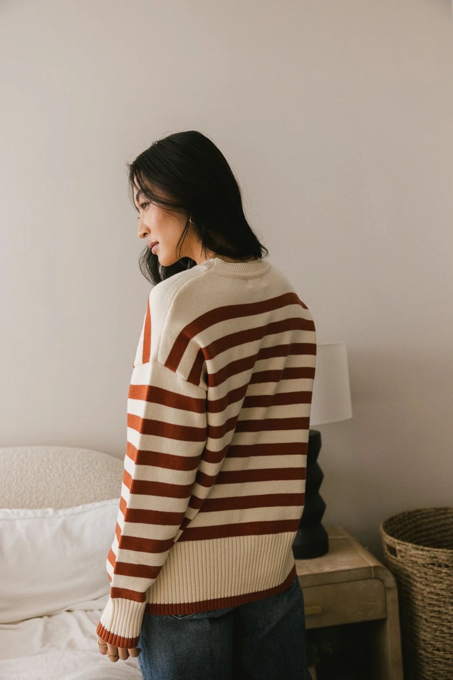 Clothing böhme | Liliana Striped Sweater Rust