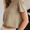 Clothing böhme | Billie Cropped T-Shirt In Beige