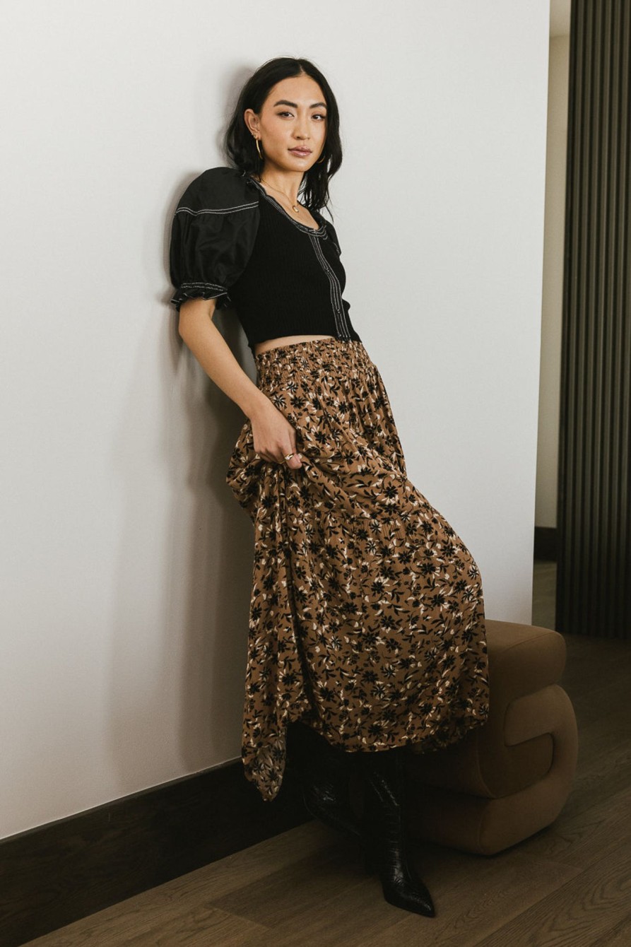 Clothing böhme | Kristina Floral Skirt In Brown