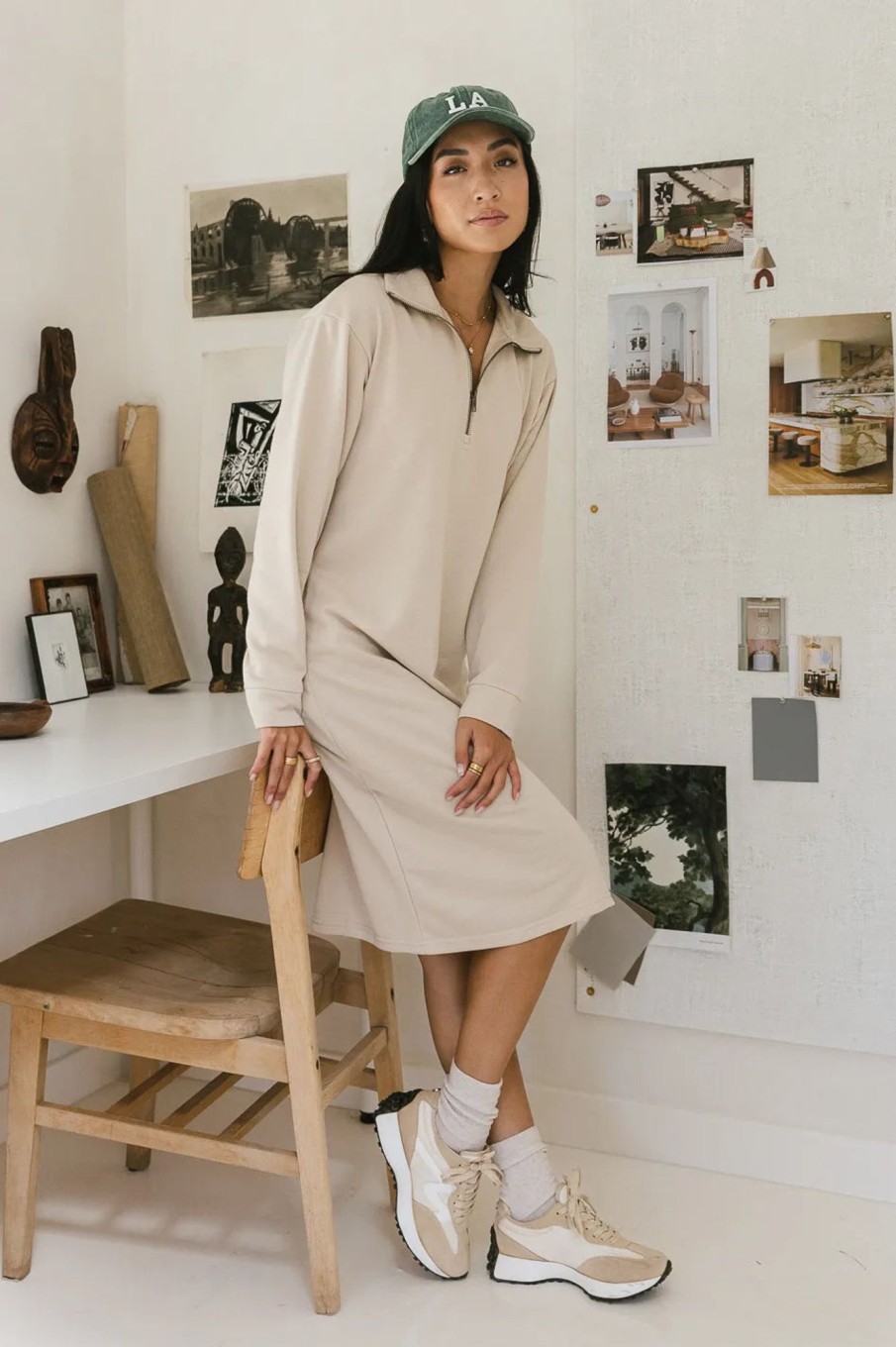 Clothing böhme | Ayden Quarter Zip Dress In Natural