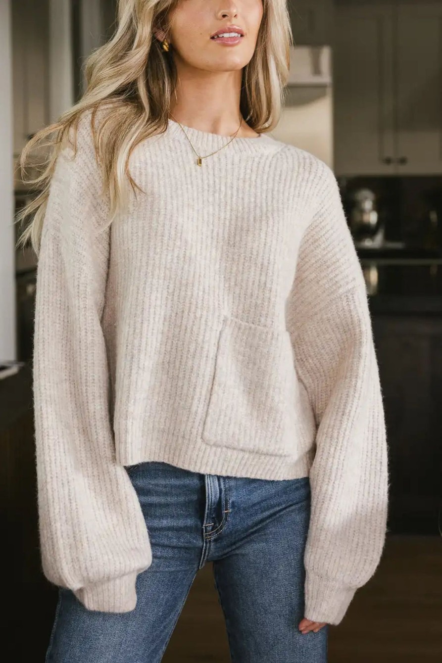 Clothing böhme | Aliyah Knit Sweater In Taupe