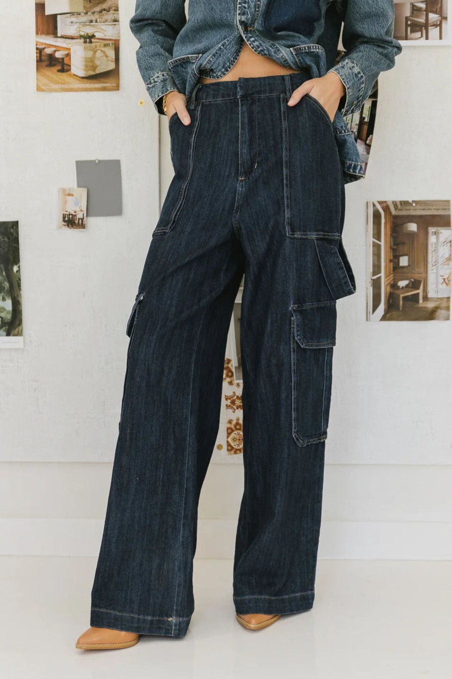 Clothing böhme | Sara Cargo Jeans Dark Wash