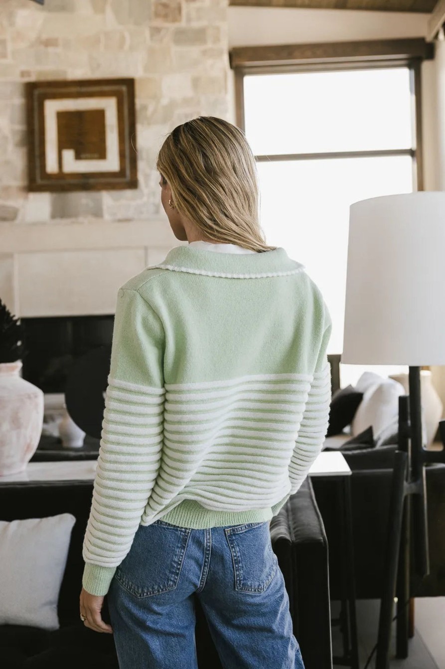 Clothing böhme | Nathaniel Collared Sweater In Sage