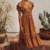 Clothing böhme | Willa Ruffle Dress In Camel