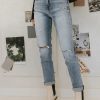 Clothing böhme | Erika Distressed Mom Jeans Medium Wash