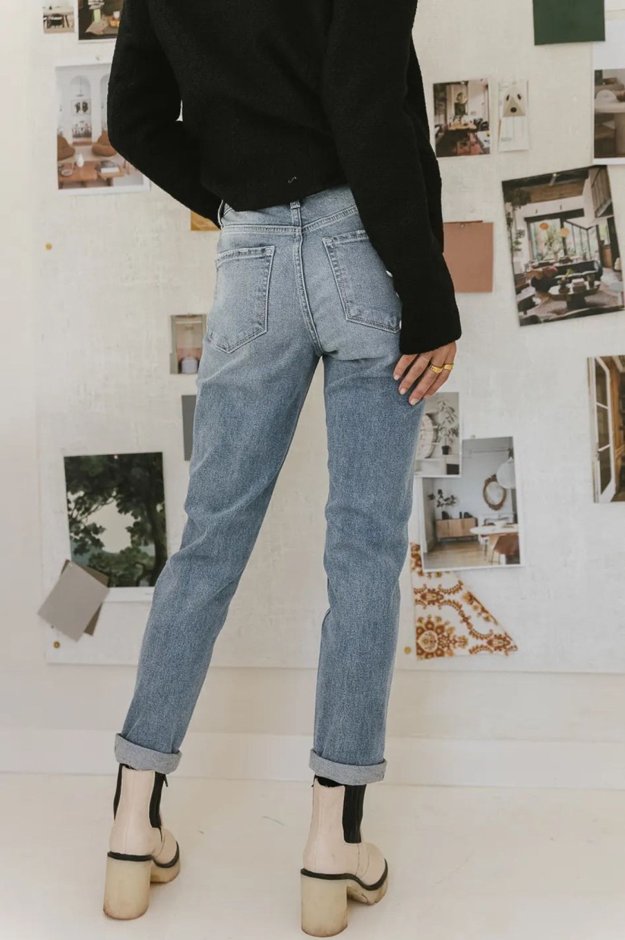 Clothing böhme | Erika Distressed Mom Jeans Medium Wash