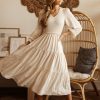 Clothing böhme | Smocked Tiered Midi Dress In Ivory