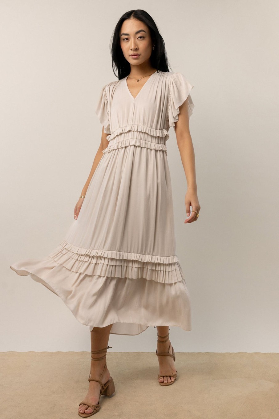 Clothing böhme | Willa Ruffle Dress In Ivory