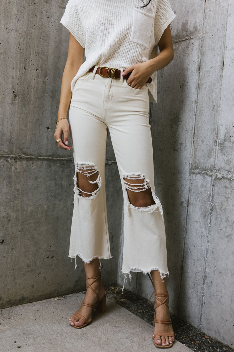 Clothing böhme | Charlie Distressed Jeans In Ivory