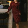 Clothing böhme | Catalina Collared Dress In Burgundy