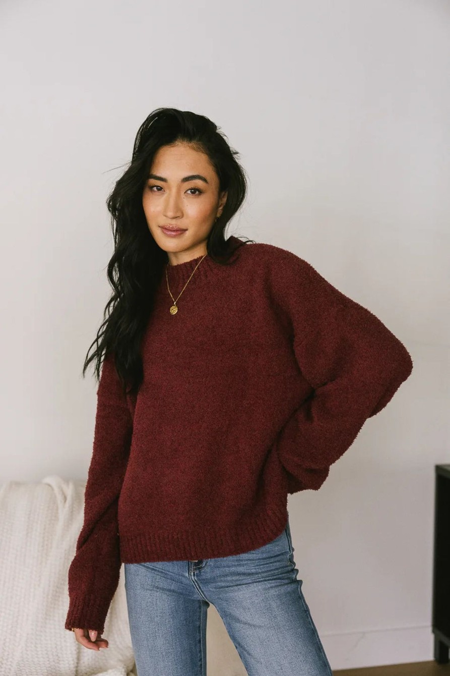 Clothing böhme | Madilyn Cozy Sweater In Wine