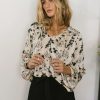 Clothing böhme | Devin Floral Blouse Ivory