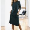 Clothing böhme | Long Sleeve T-Shirt Dress In Blue