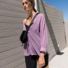 Clothing böhme | Ginny Sheer Button Up In Lavender