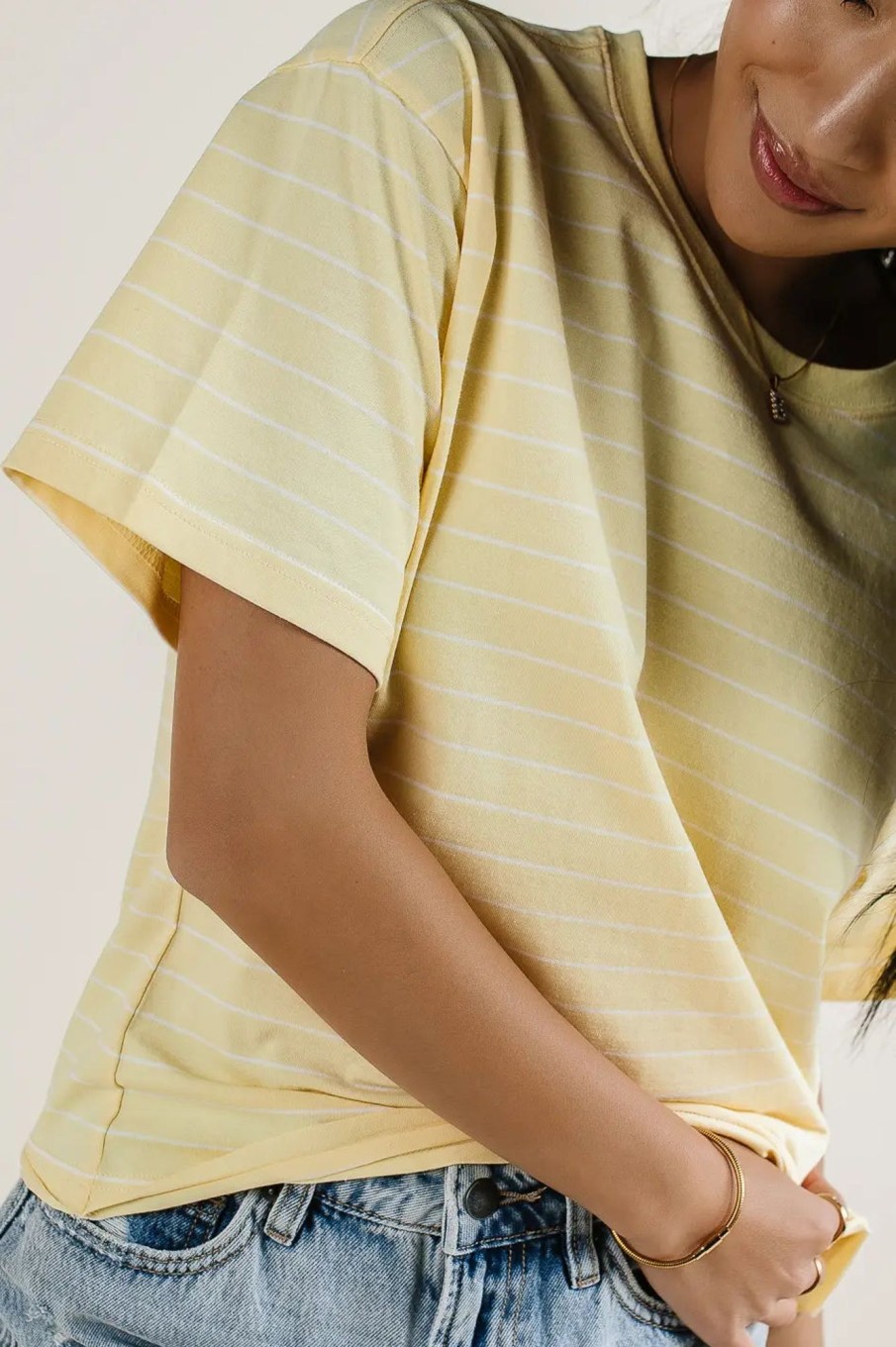 Clothing böhme | Evie Striped T-Shirt In Yellow