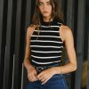 Clothing böhme | Monique Striped Tank In Black