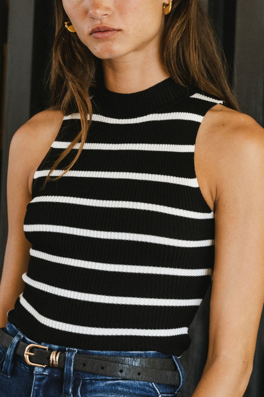 Clothing böhme | Monique Striped Tank In Black